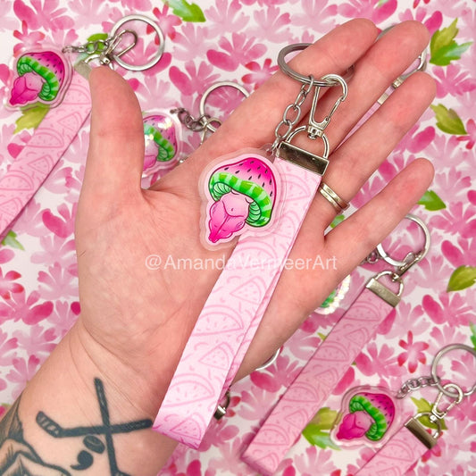 Curvy Watermelon Mushie Lanyard Keychain