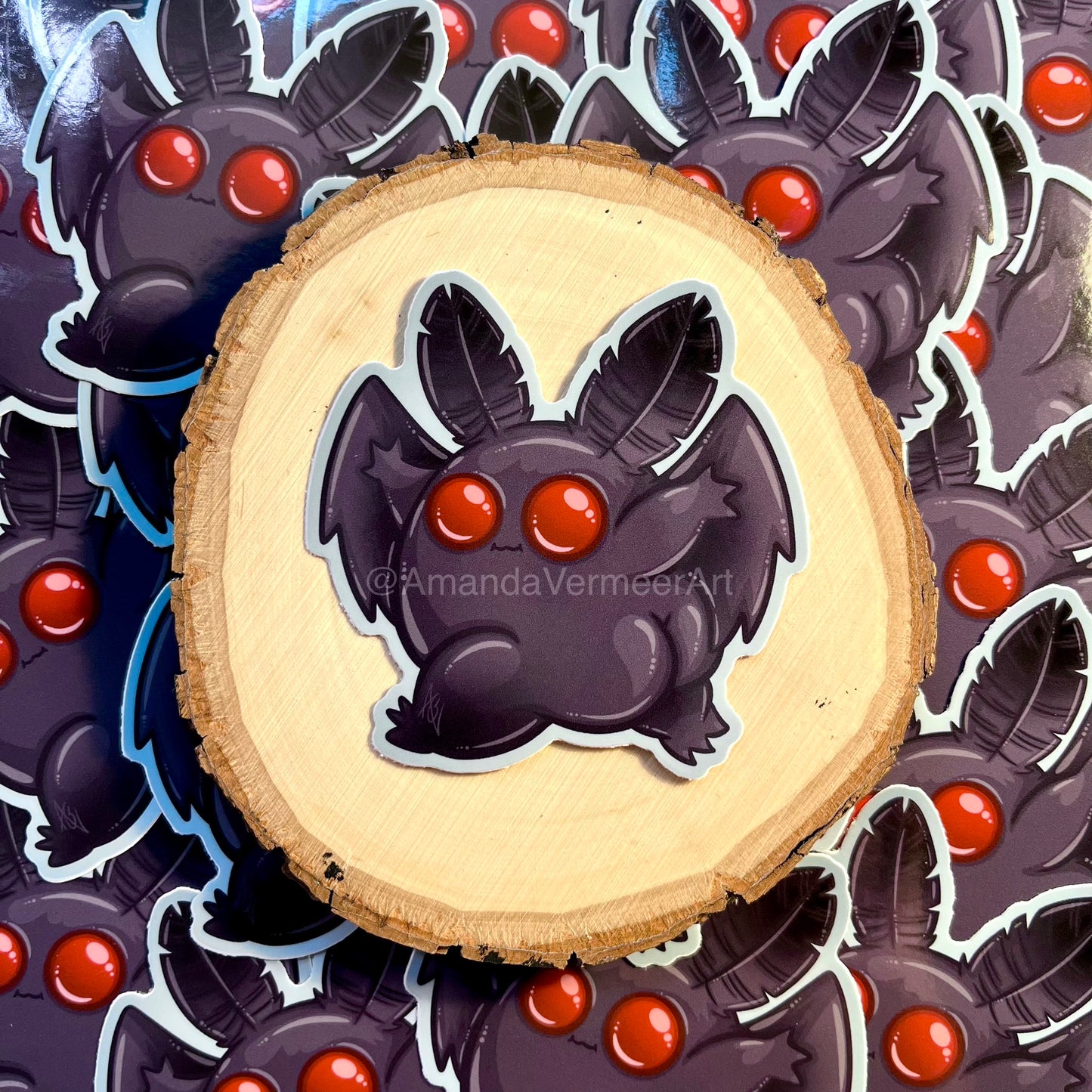 Mothman Butt Sticker, 2.5” x 2.5”