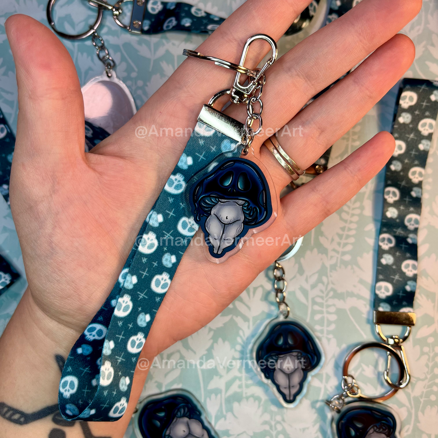 Curvy Poison Mushie Lanyard Keychain