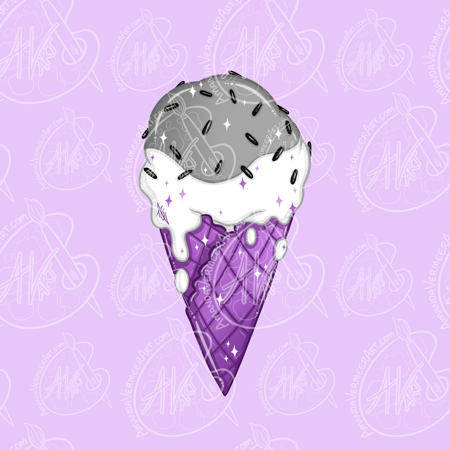 ACE Cream Cone Art Print, 8”x8”