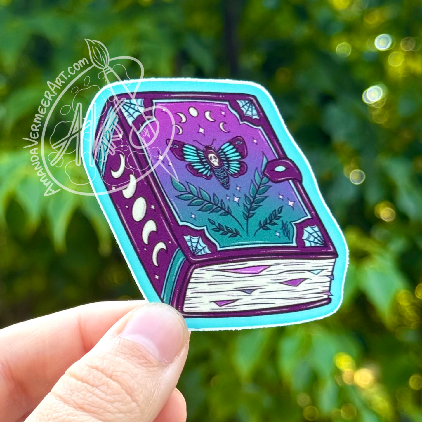 Spell Book Sticker, 2.5”x 2.25”