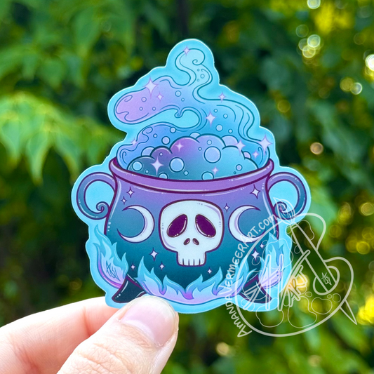 Bubbling Cauldron Sticker, 3”x 2.5”