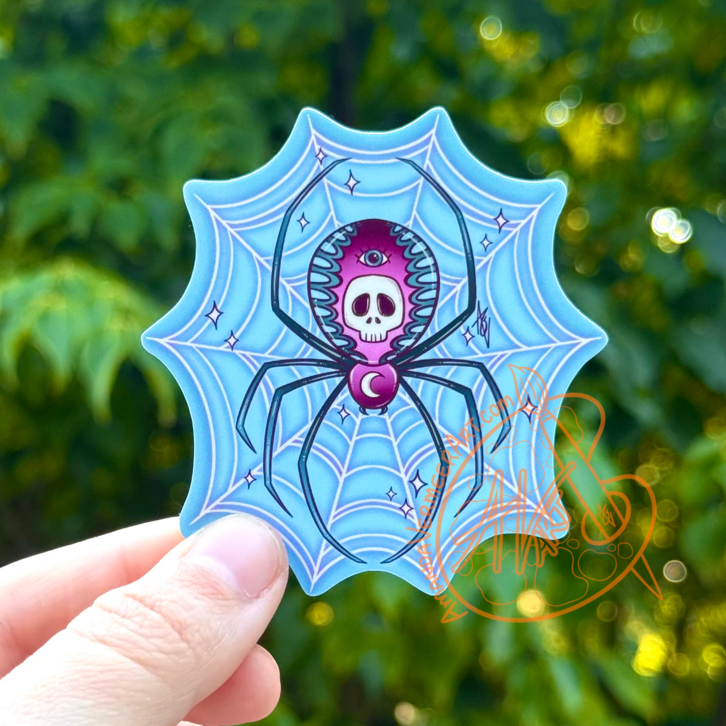 Mystical Spider Sticker, 3”x 3”