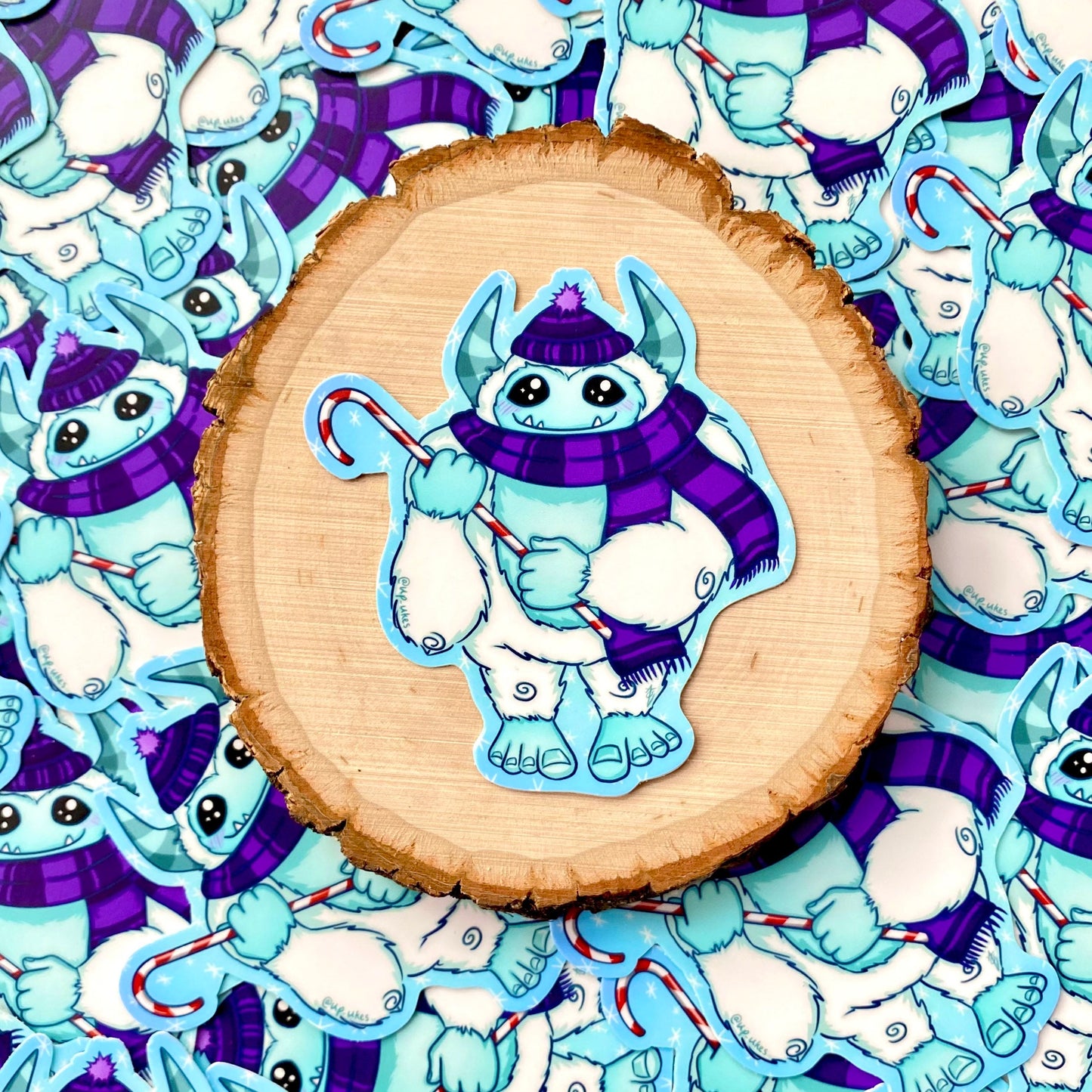 Harold the Yeti Winter Wonderland Sticker, 3”x 3”