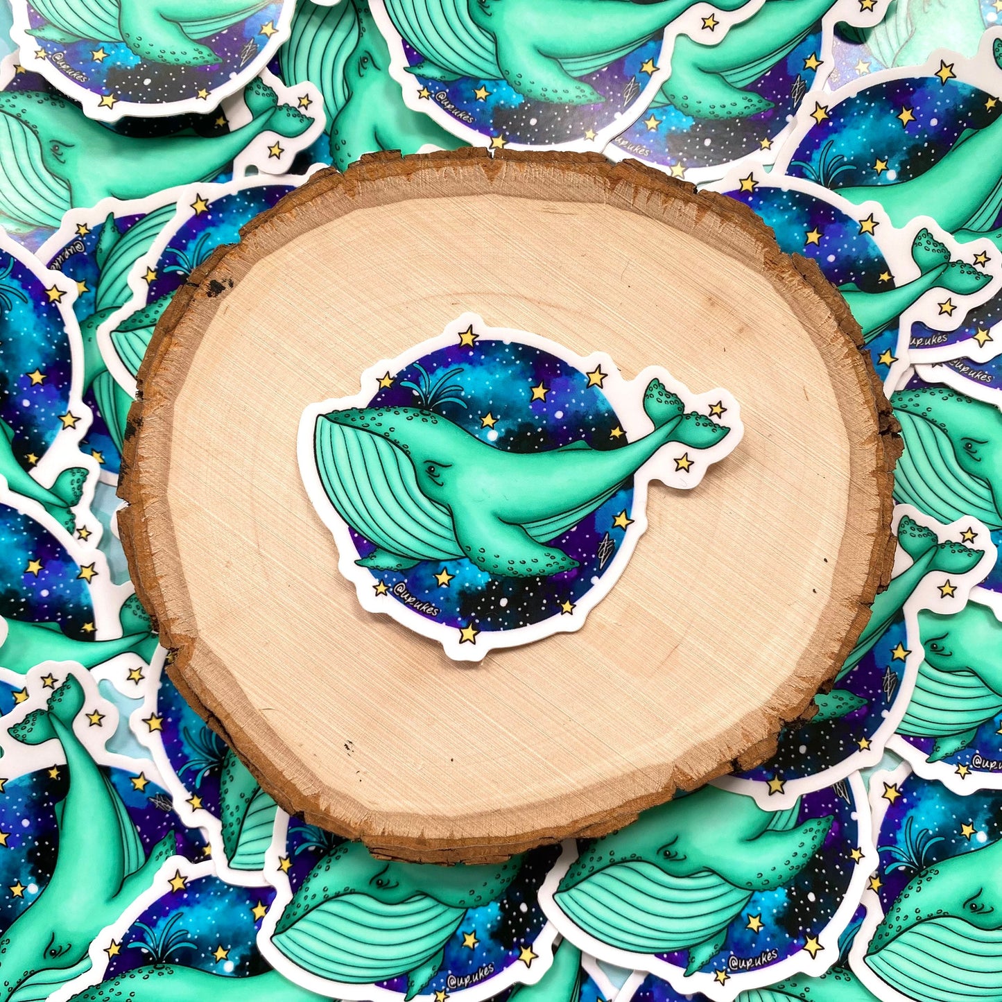 Space Whale Sticker, 2”x3”