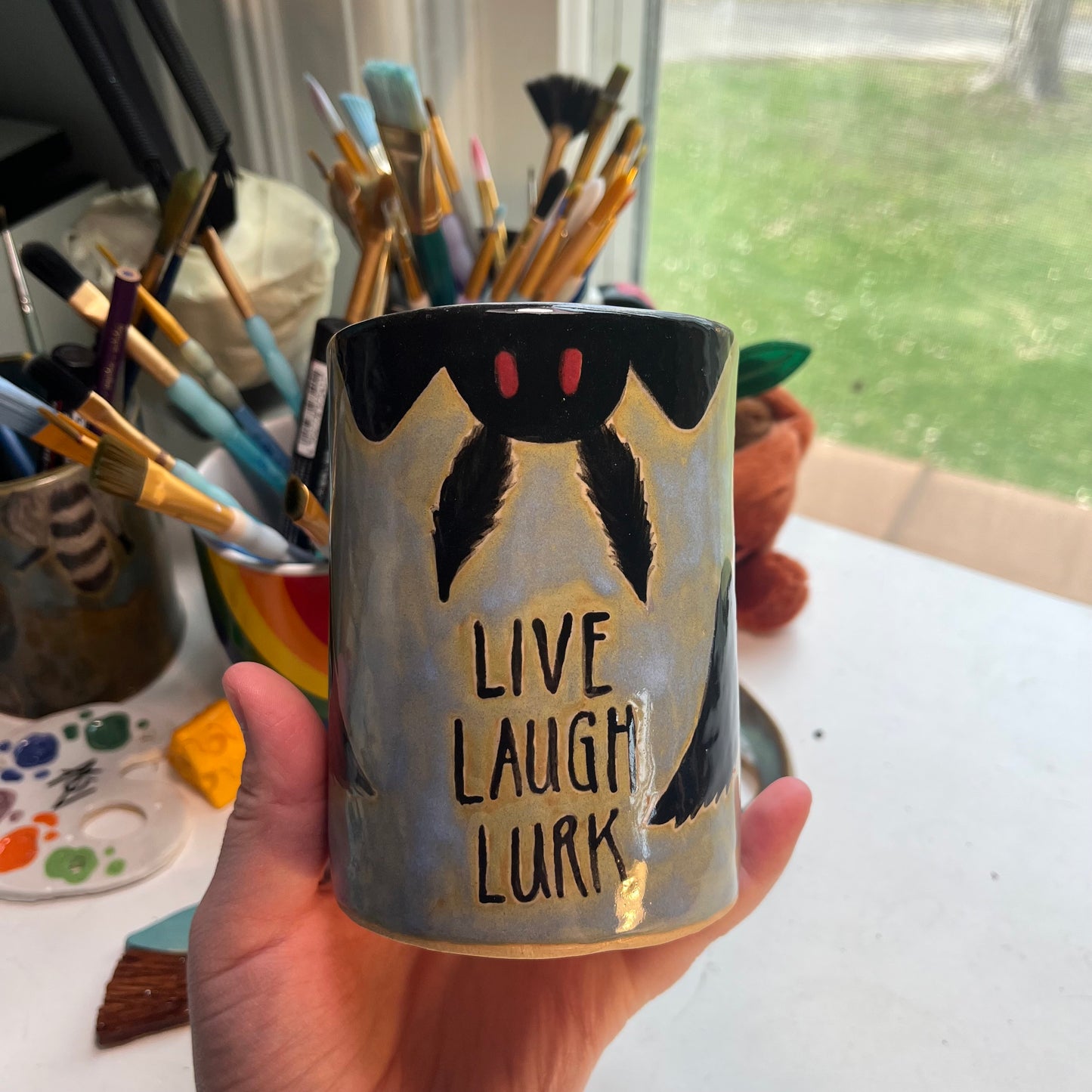 Mothman Live Laugh Lurk Mug