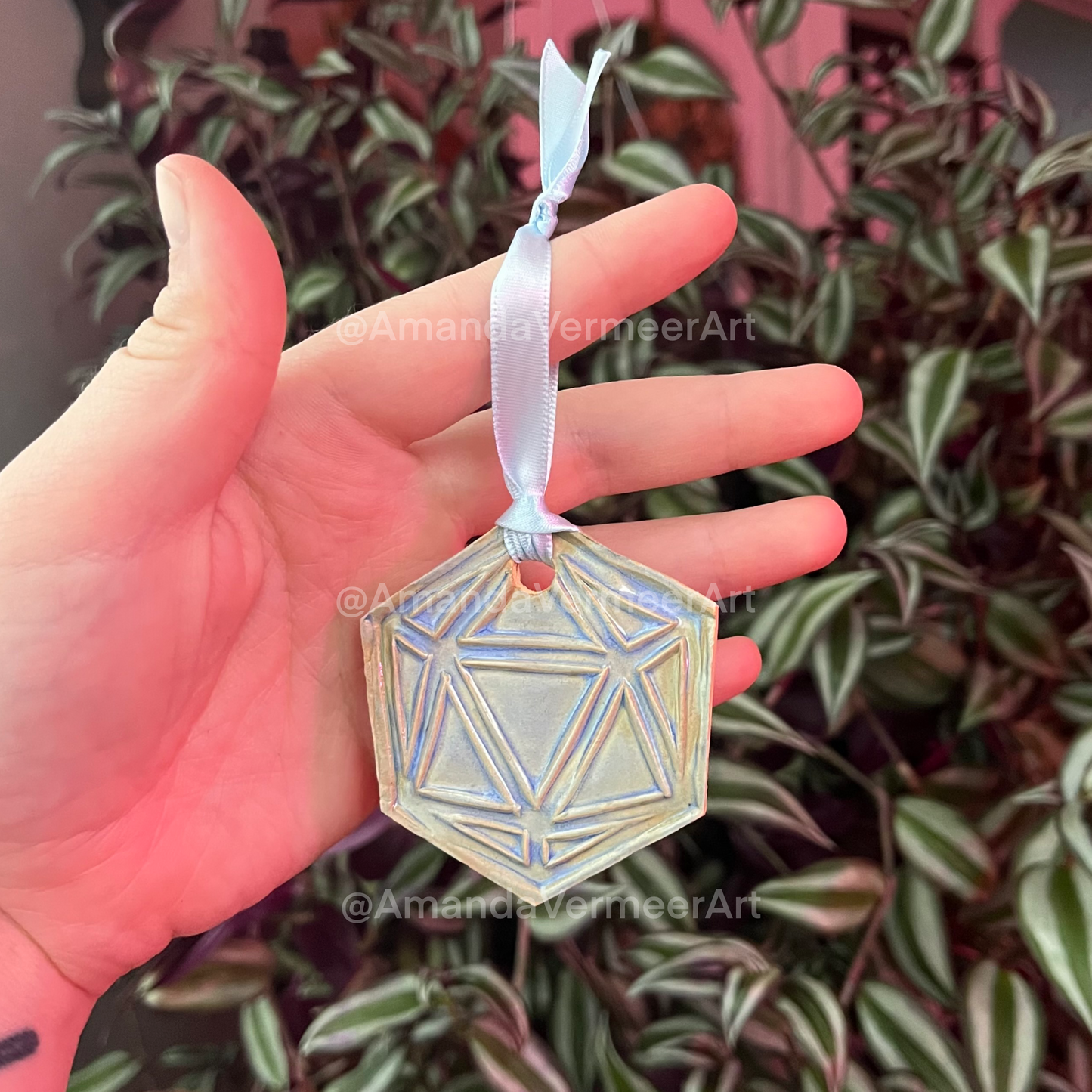 D20 Ceramic Ornament