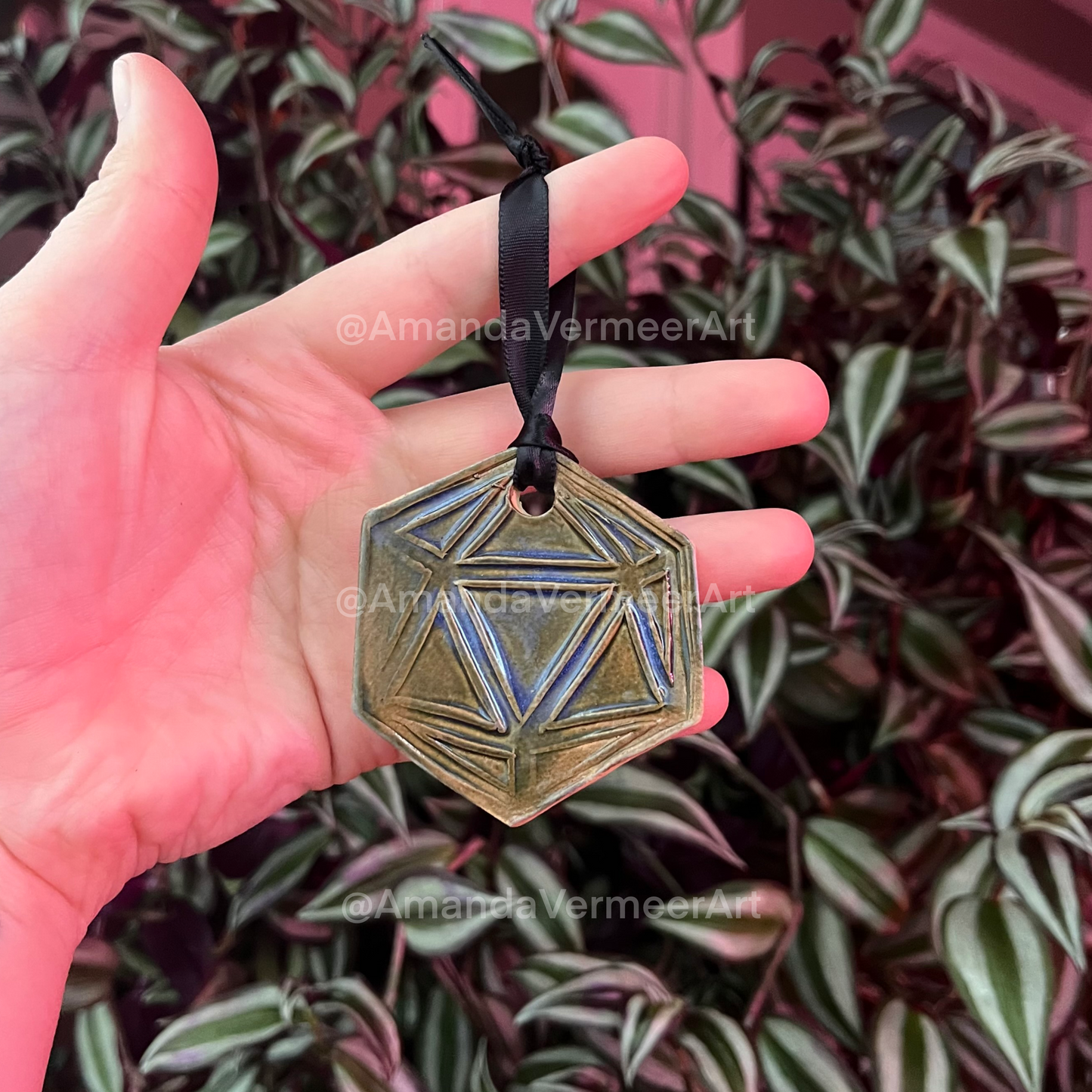 D20 Ceramic Ornament