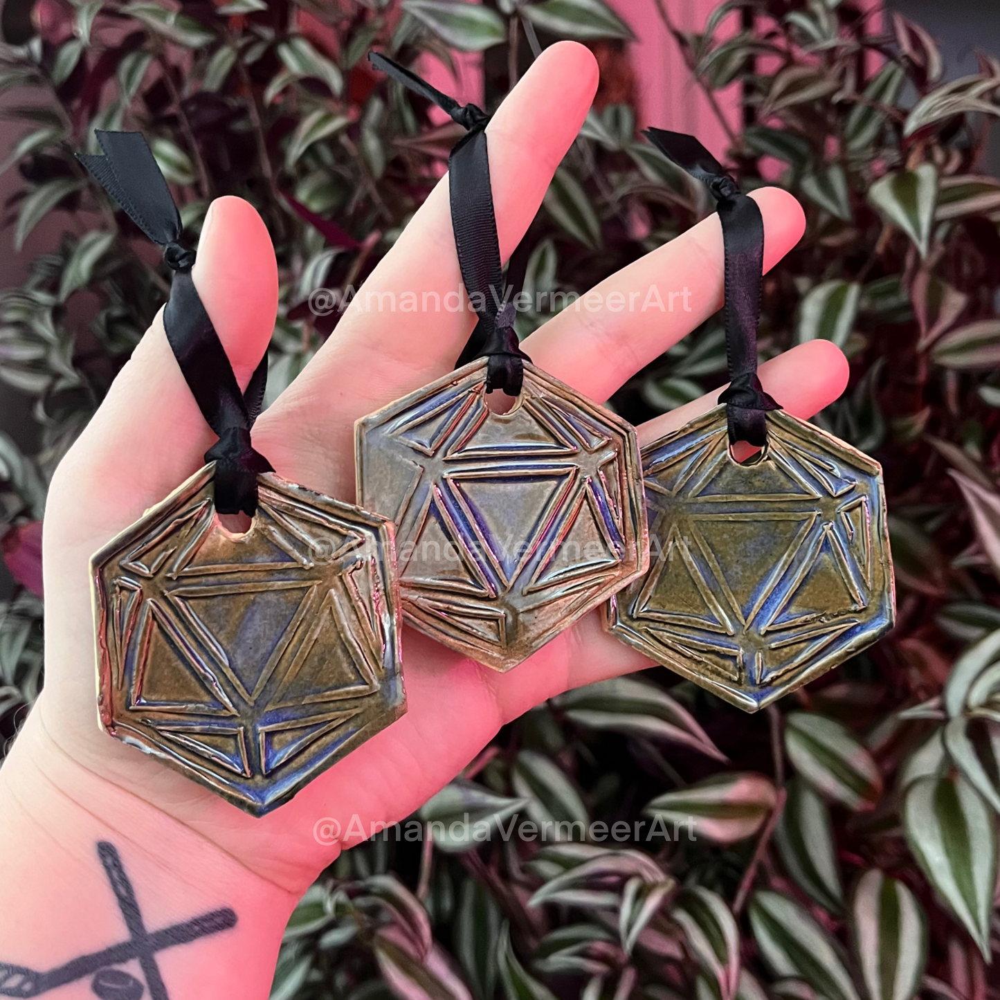 D20 Ceramic Ornament