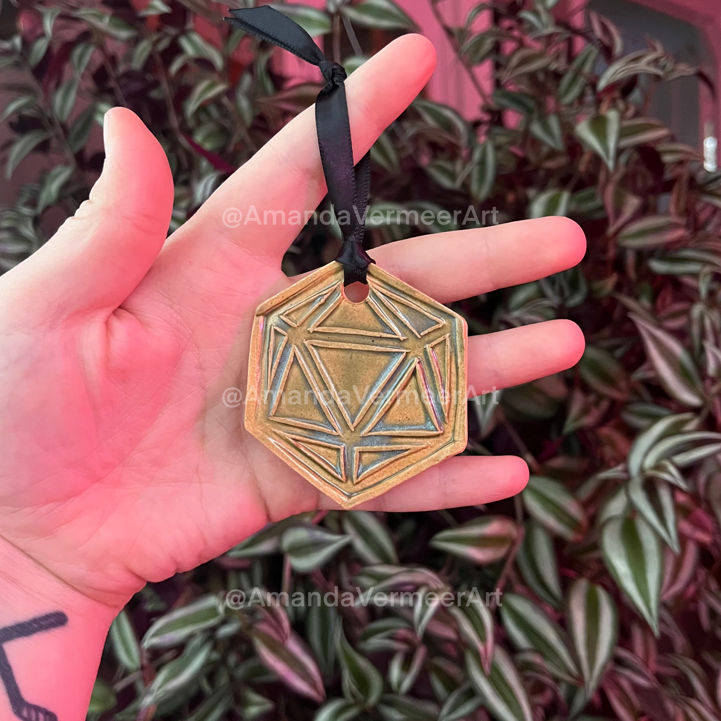 D20 Ceramic Ornament