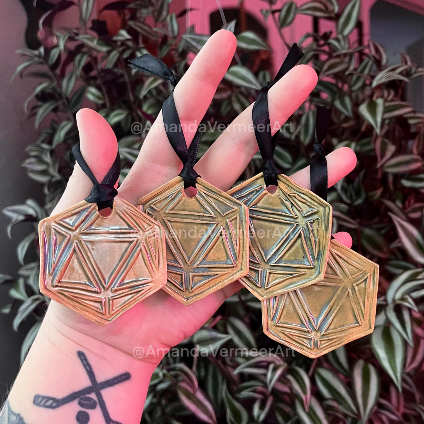 D20 Ceramic Ornament