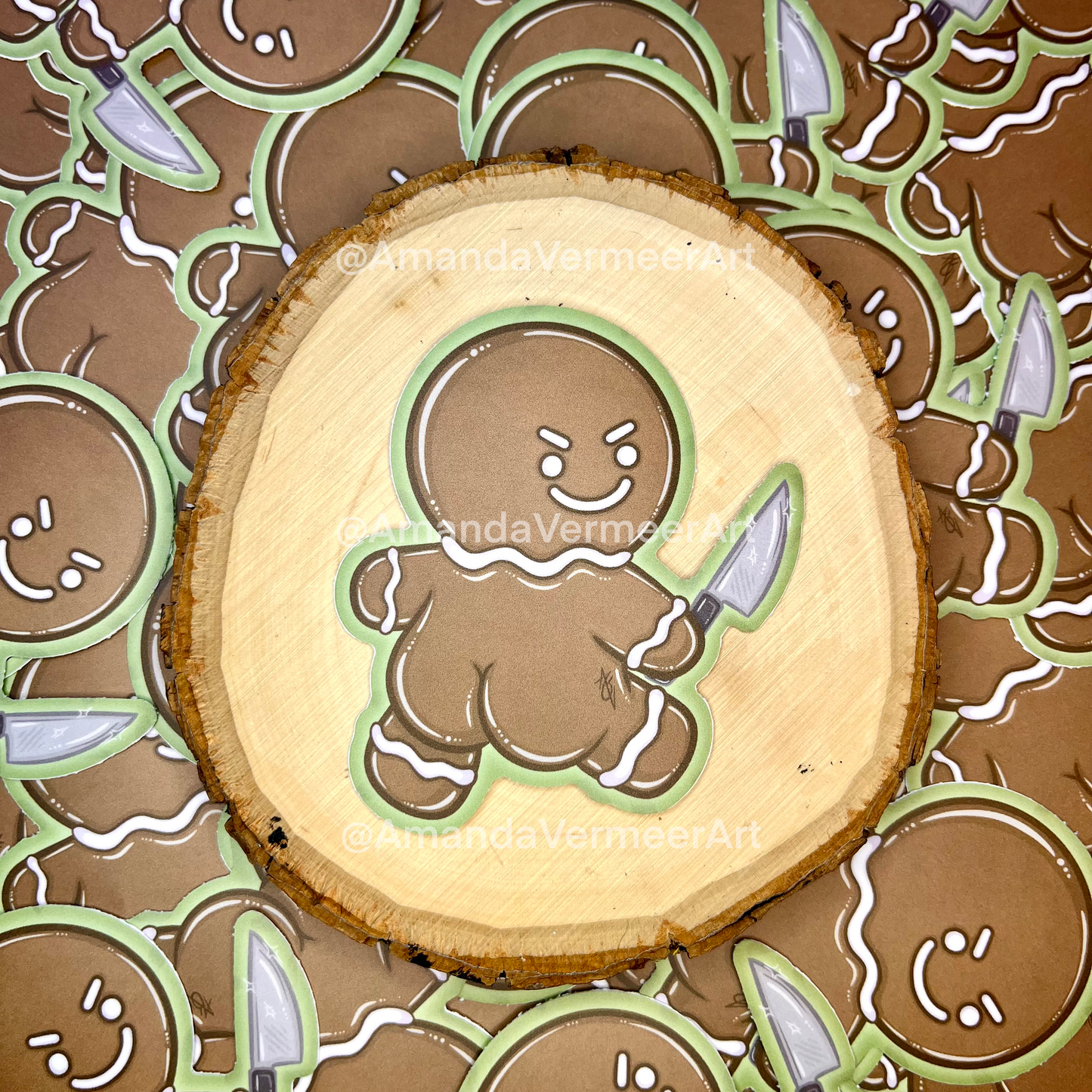 GingerButt Man Sticker, 3” x 3”