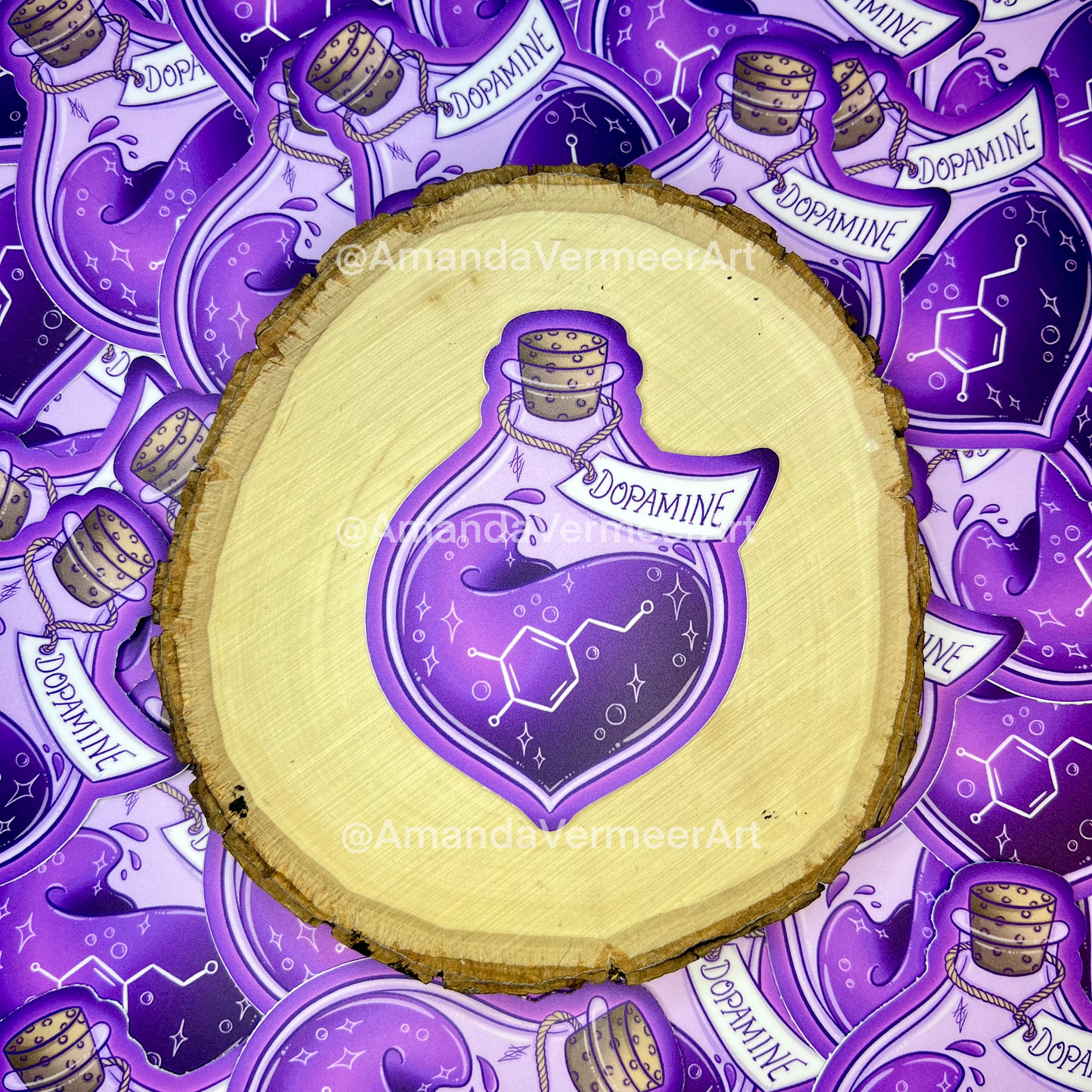 Dopamine Potion Bottle Sticker, 3”x2.5”