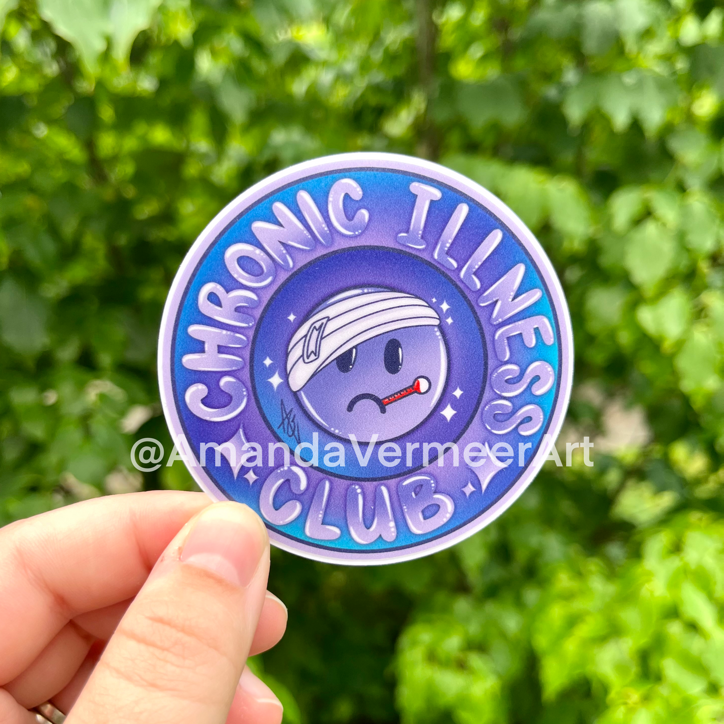 Chronic Illness Club Sticker, 3”x 3”