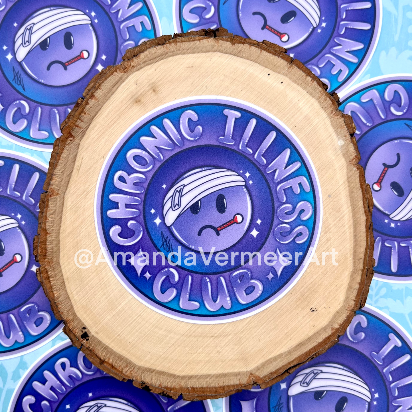 Chronic Illness Club Sticker, 3”x 3”