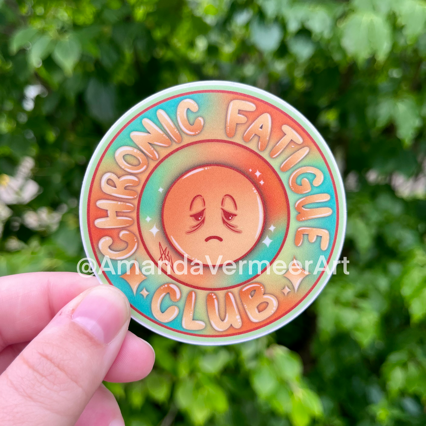 Chronic Fatigue Club Sticker, 3”x3”