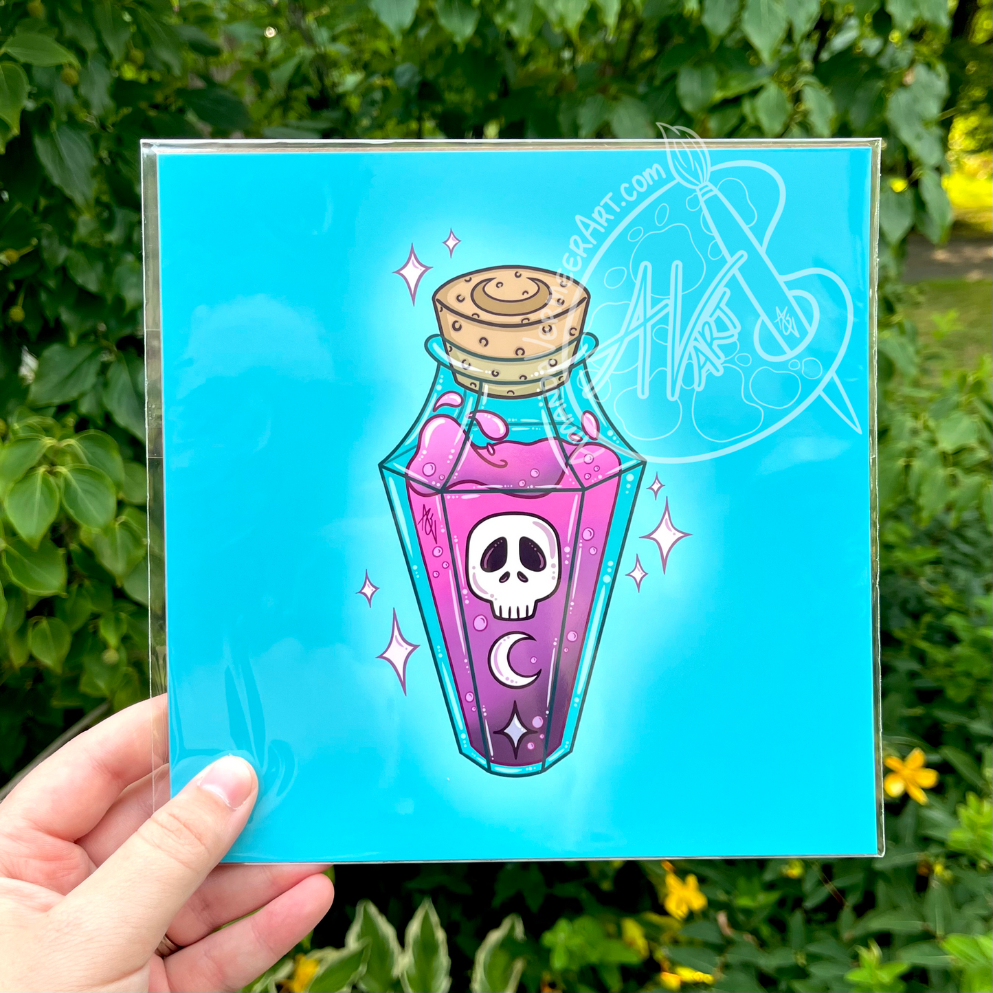 Poison Potion Art Print, 8”x8”