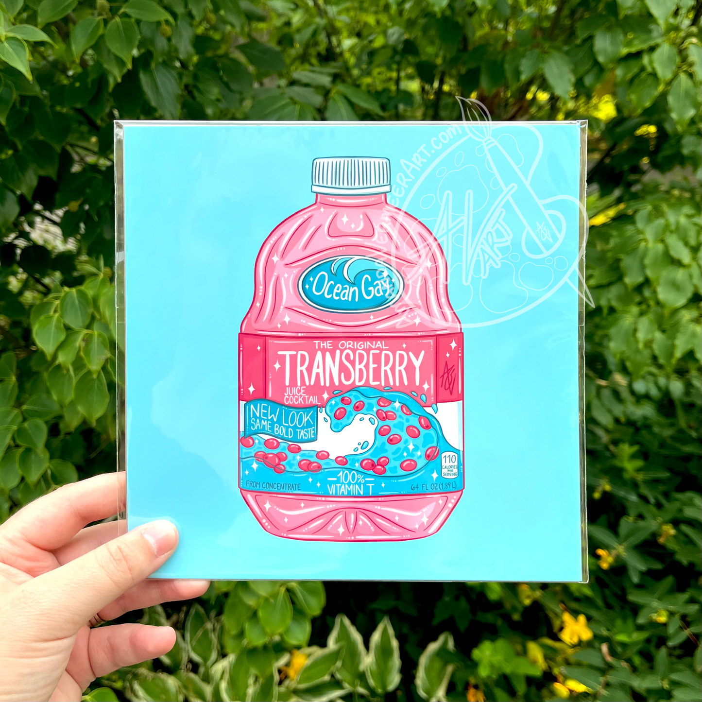 OceanGay Transberry Juice Art Print, 8”x8”