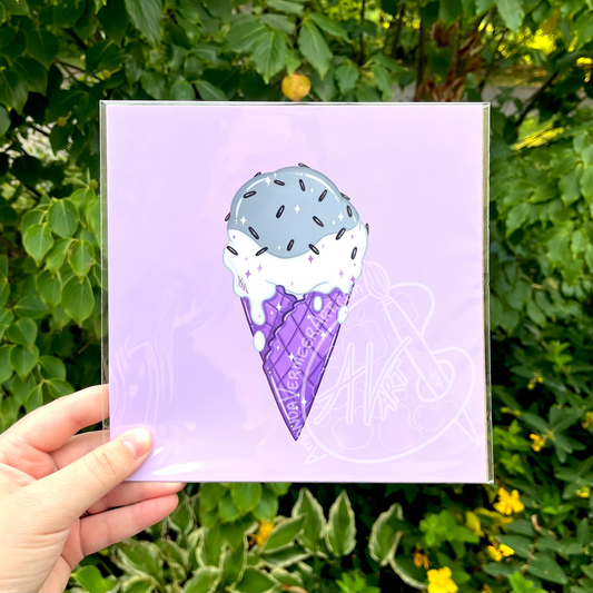 ACE Cream Cone Art Print, 8”x8”