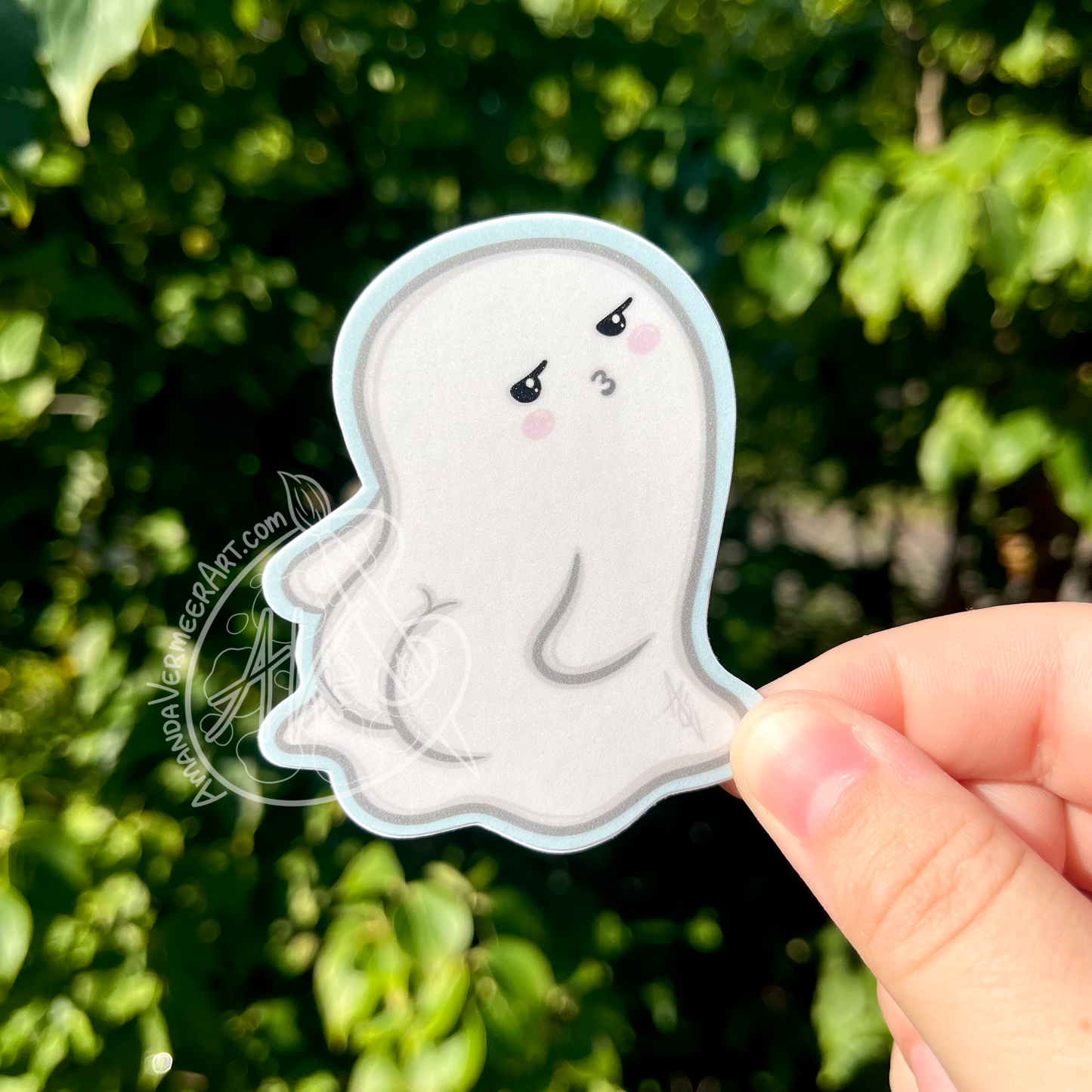 Ghost Butt Sticker, 3” x 2.5”