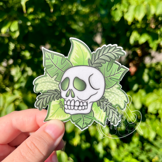 Plant Skull Sticker, 3”x3”