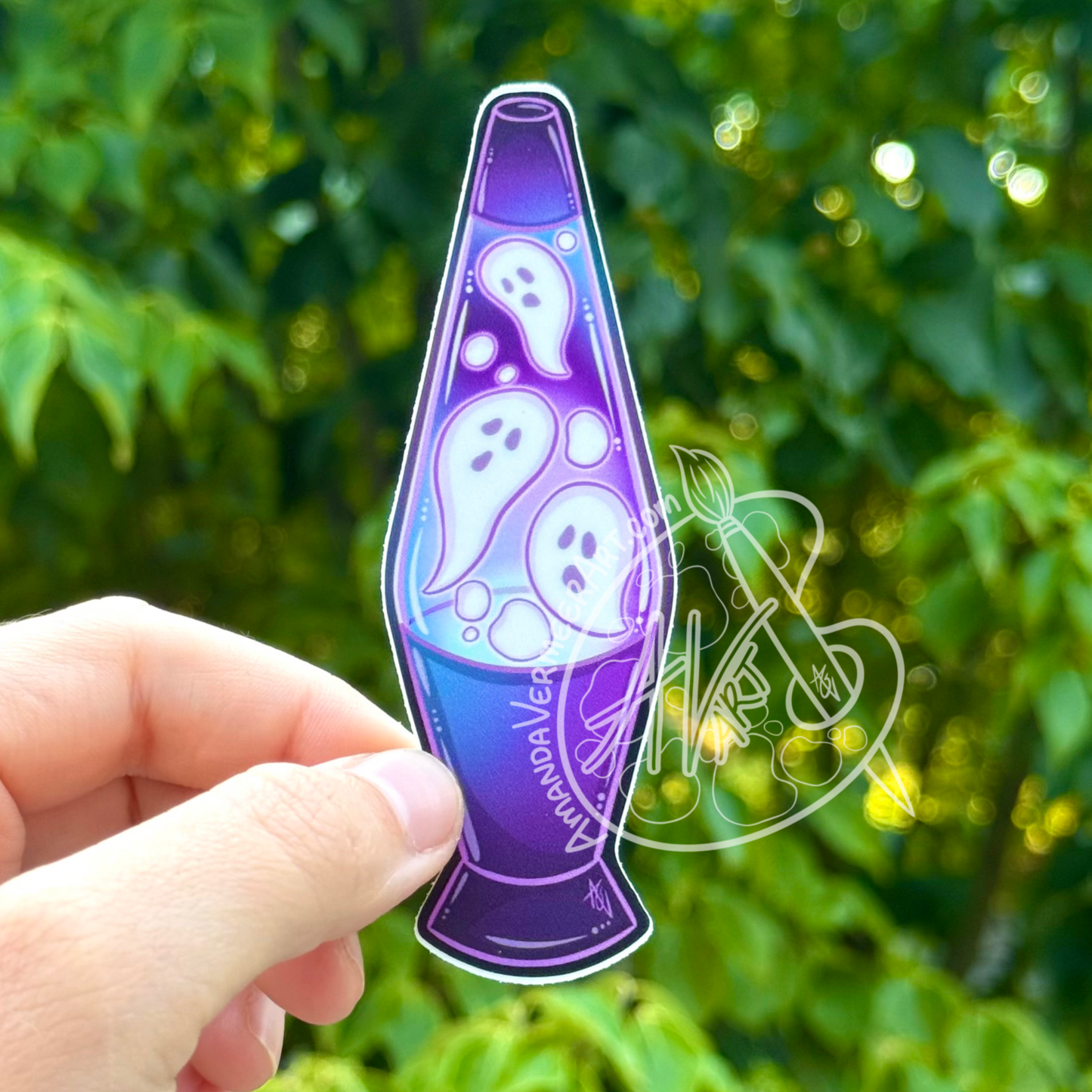 Ghosty Lava Lamp Sticker, 4.25"x1.25"