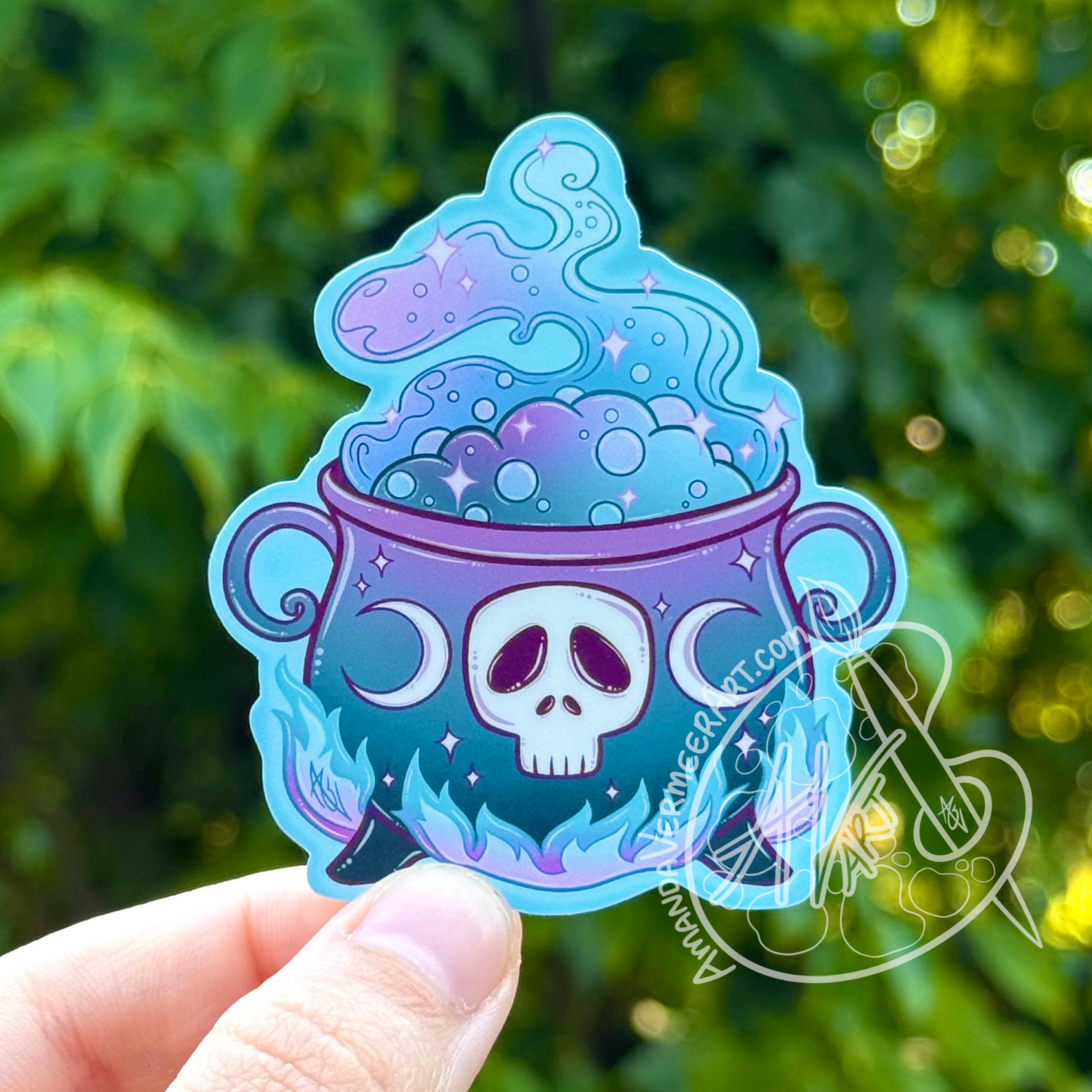 Bubbling Cauldron Sticker, 3”x 2.5”