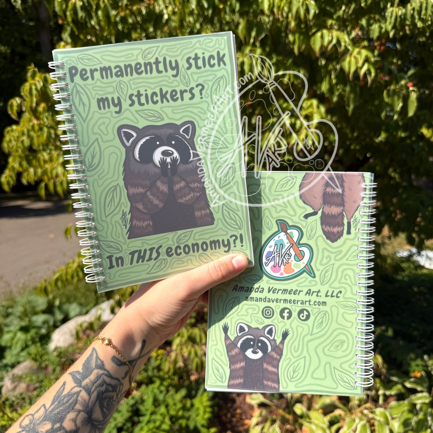 “Shocked Raccoon - In THIS Economy?” Reusable Sticker Book