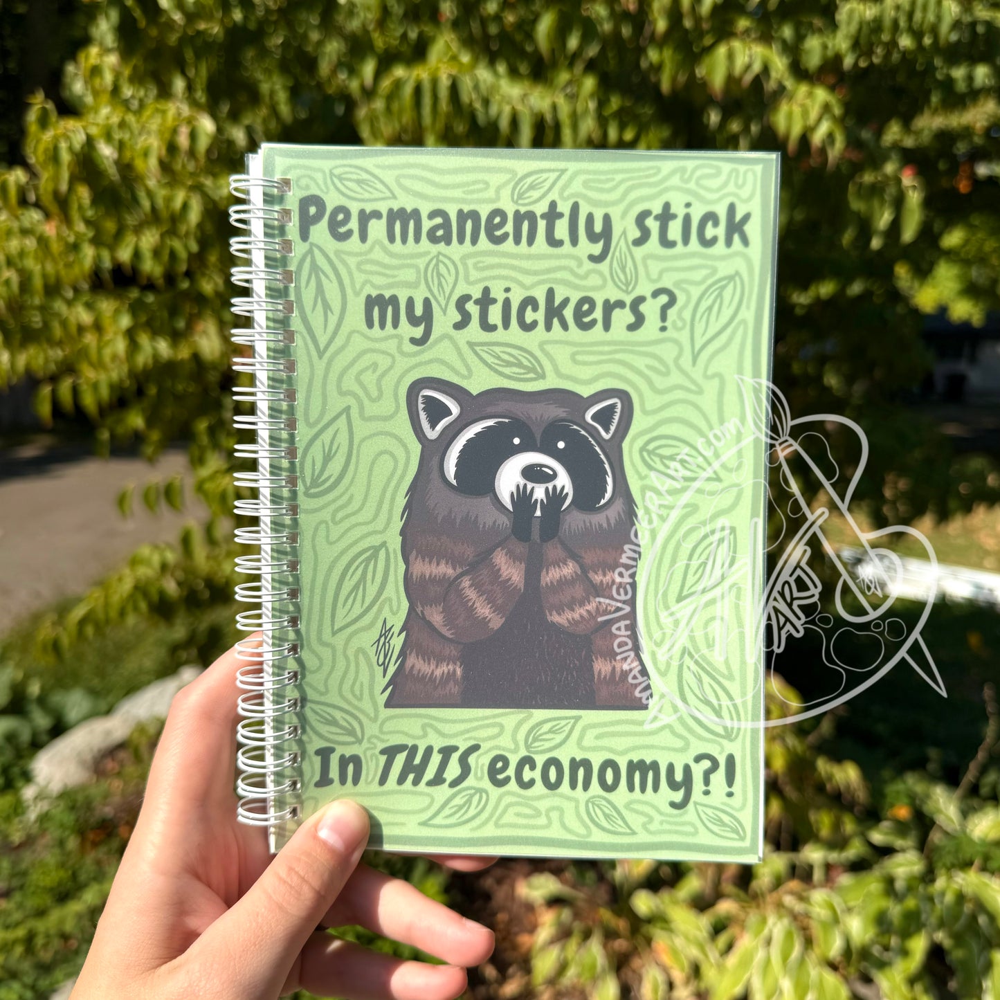 “Shocked Raccoon - In THIS Economy?” Reusable Sticker Book