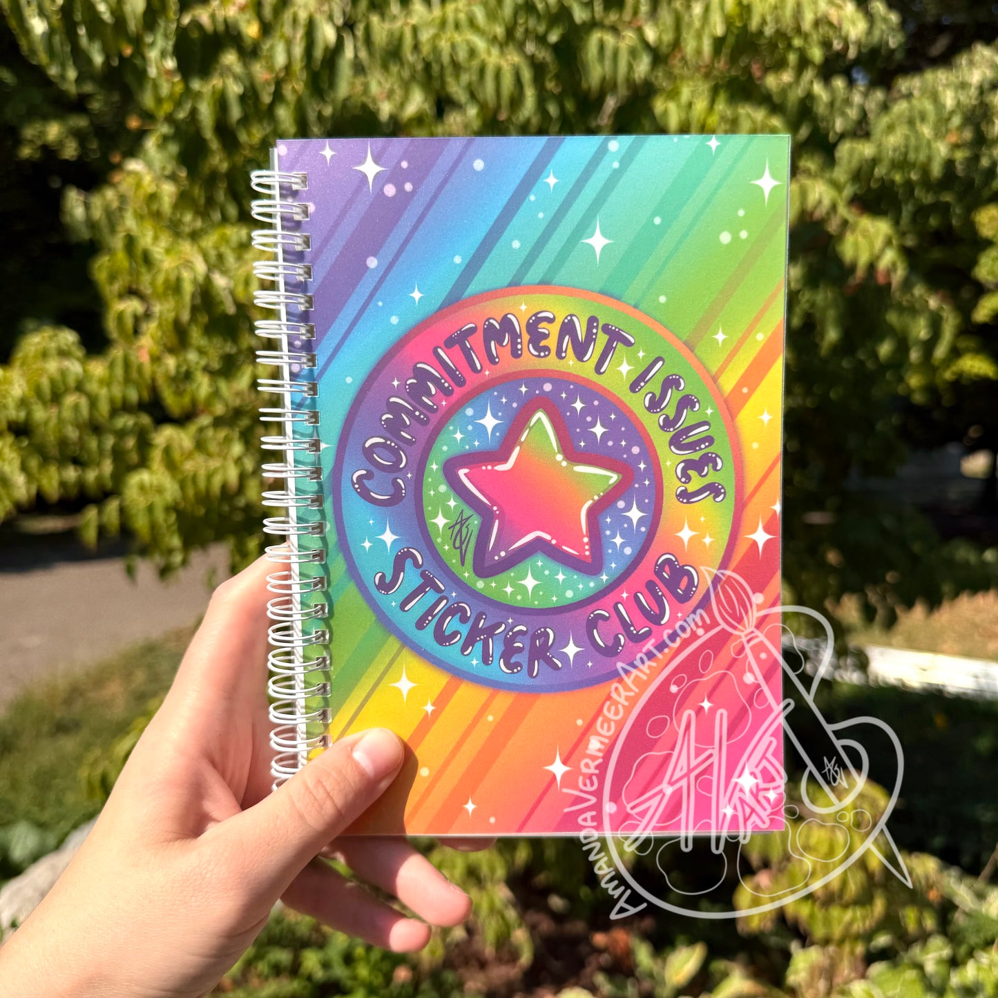 “Rainbow Commitment Issues Sticker Club” Reusable Sticker Book