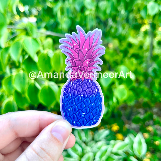 BIneapple Sticker, 3”x1"