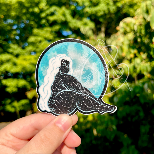 Celestial Goddess Sticker, 3”x3”