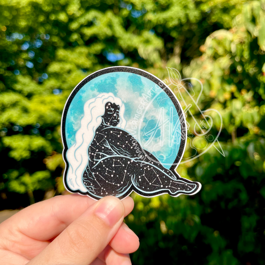Celestial Goddess Sticker, 2.5"x2.5"