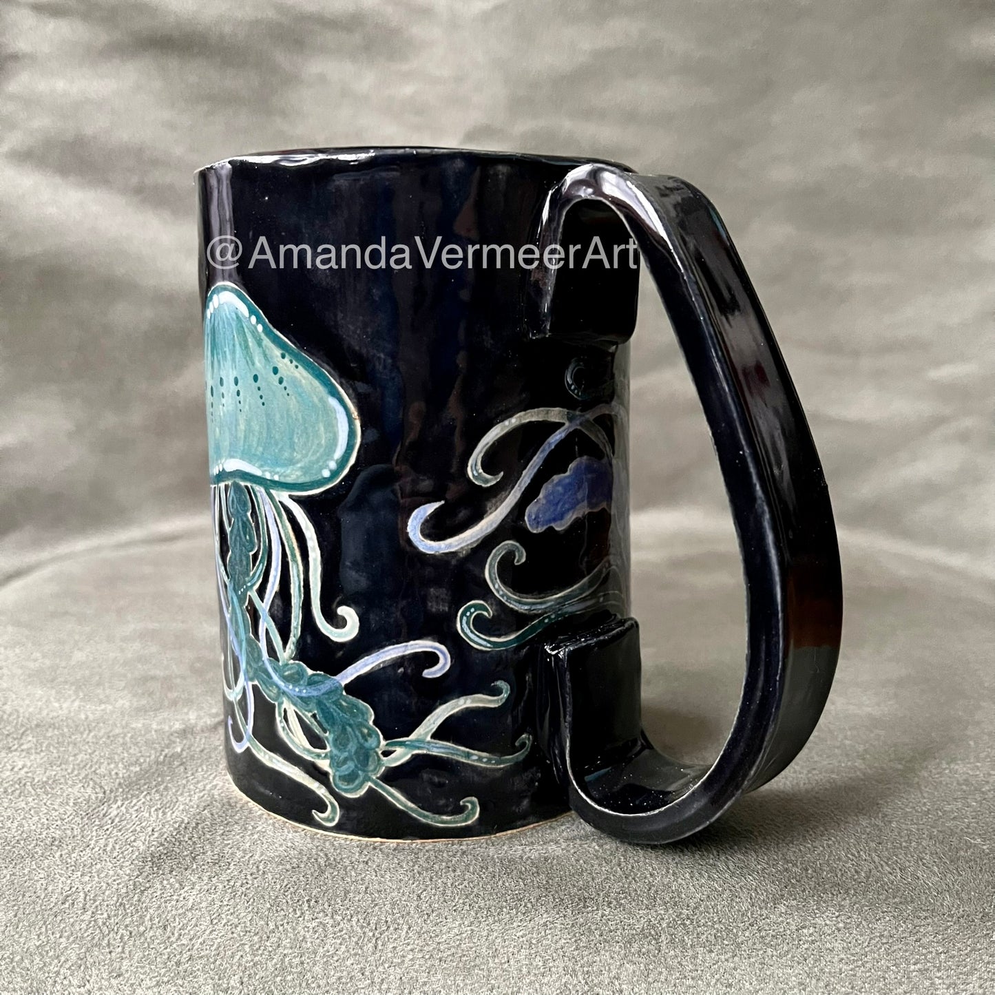 Black Jellyfish Mug