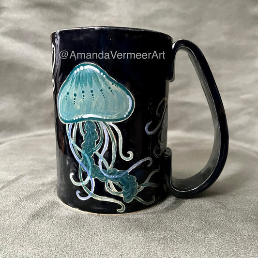 Black Jellyfish Mug