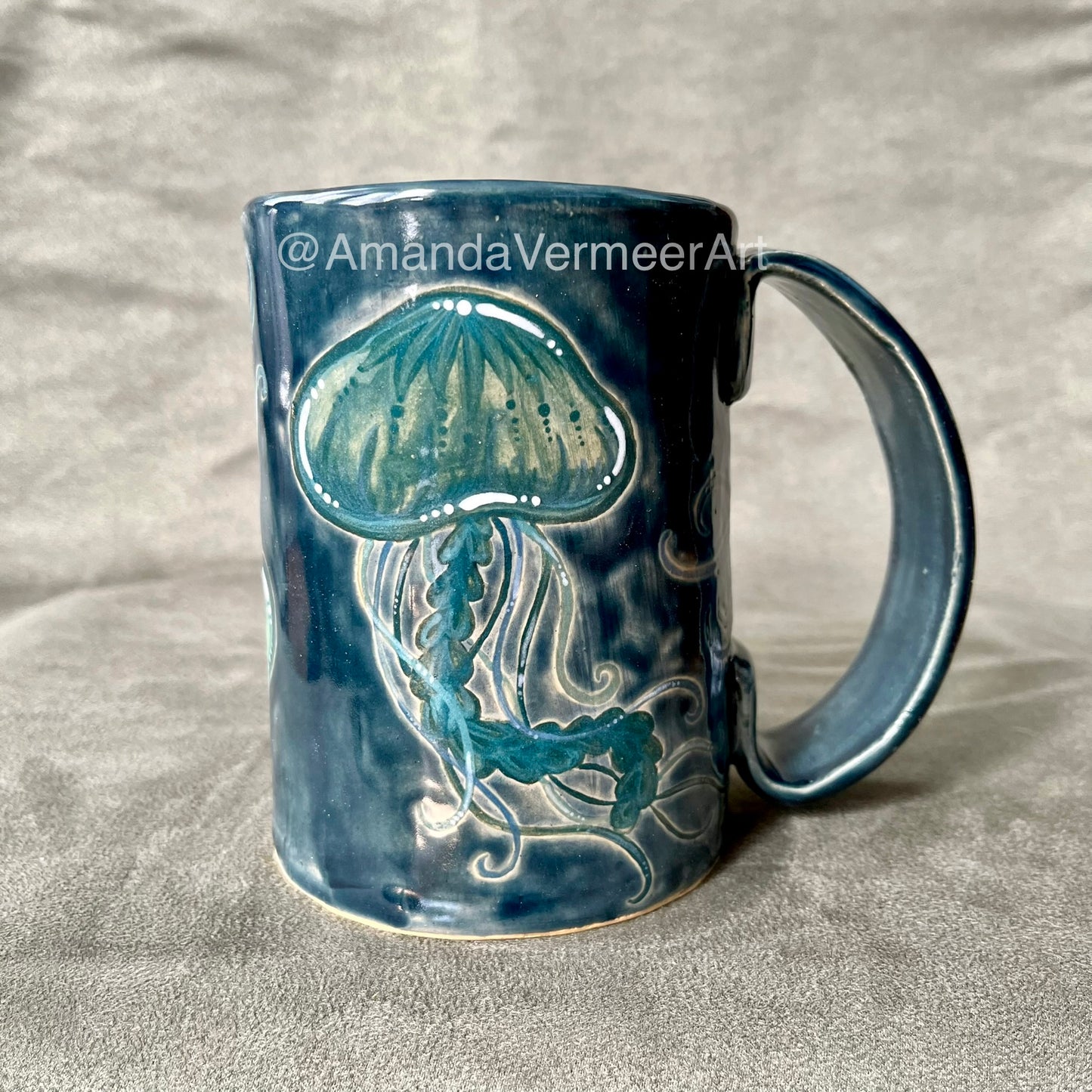 Blue Jellyfish Mug