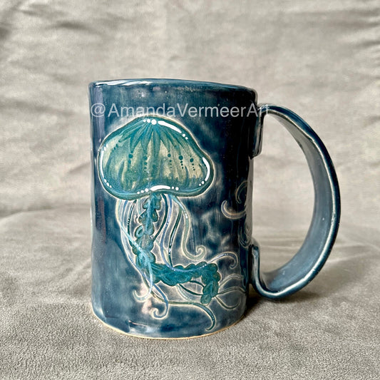 Blue Jellyfish Mug