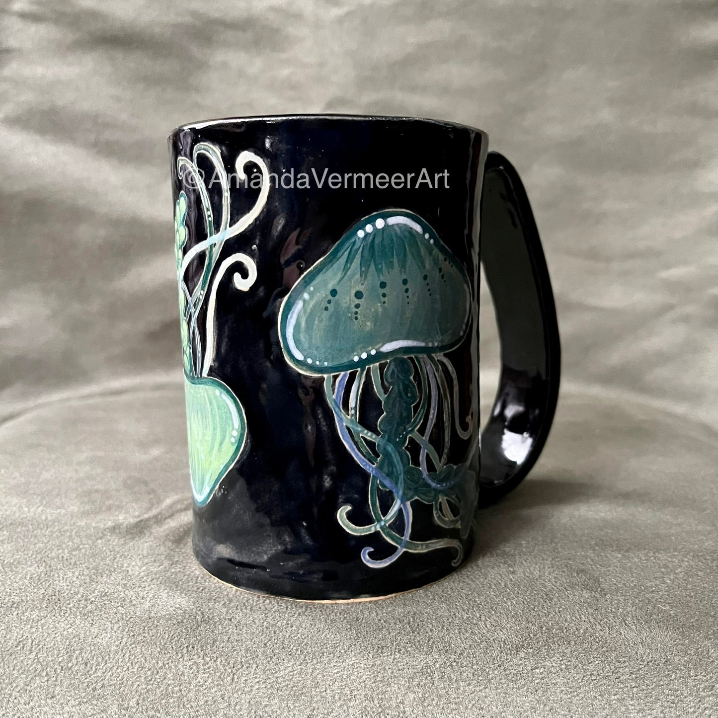 Black Jellyfish Mug