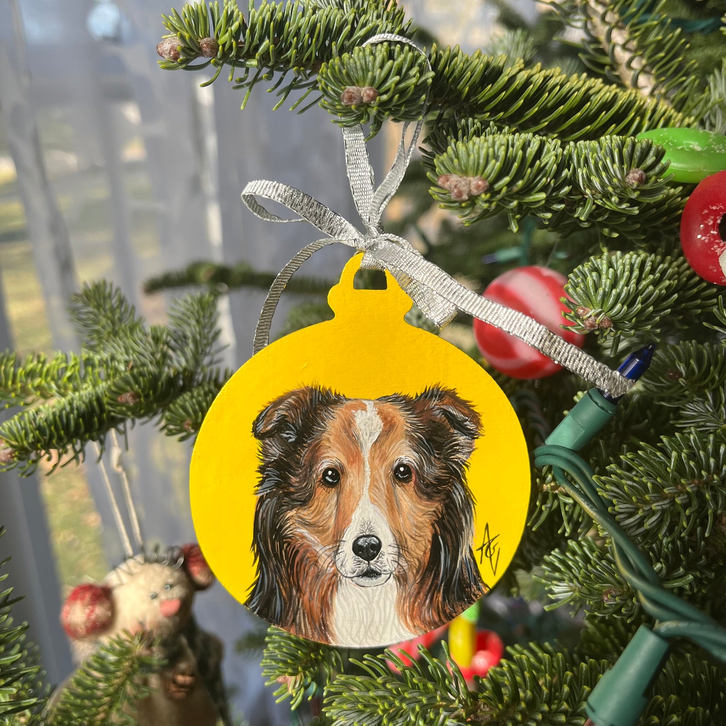 Pet Portrait Ornament Commission