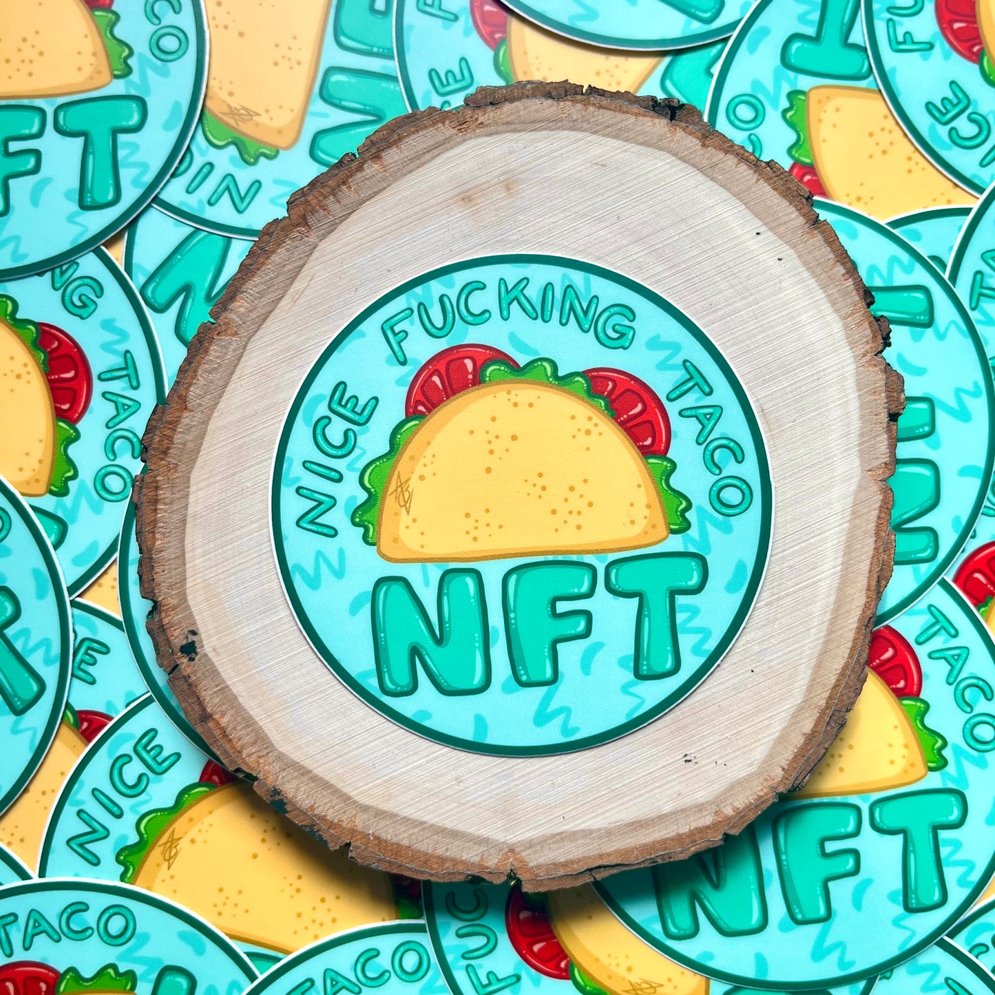 NFT Nice Fucking Taco Sticker, 3”x3”