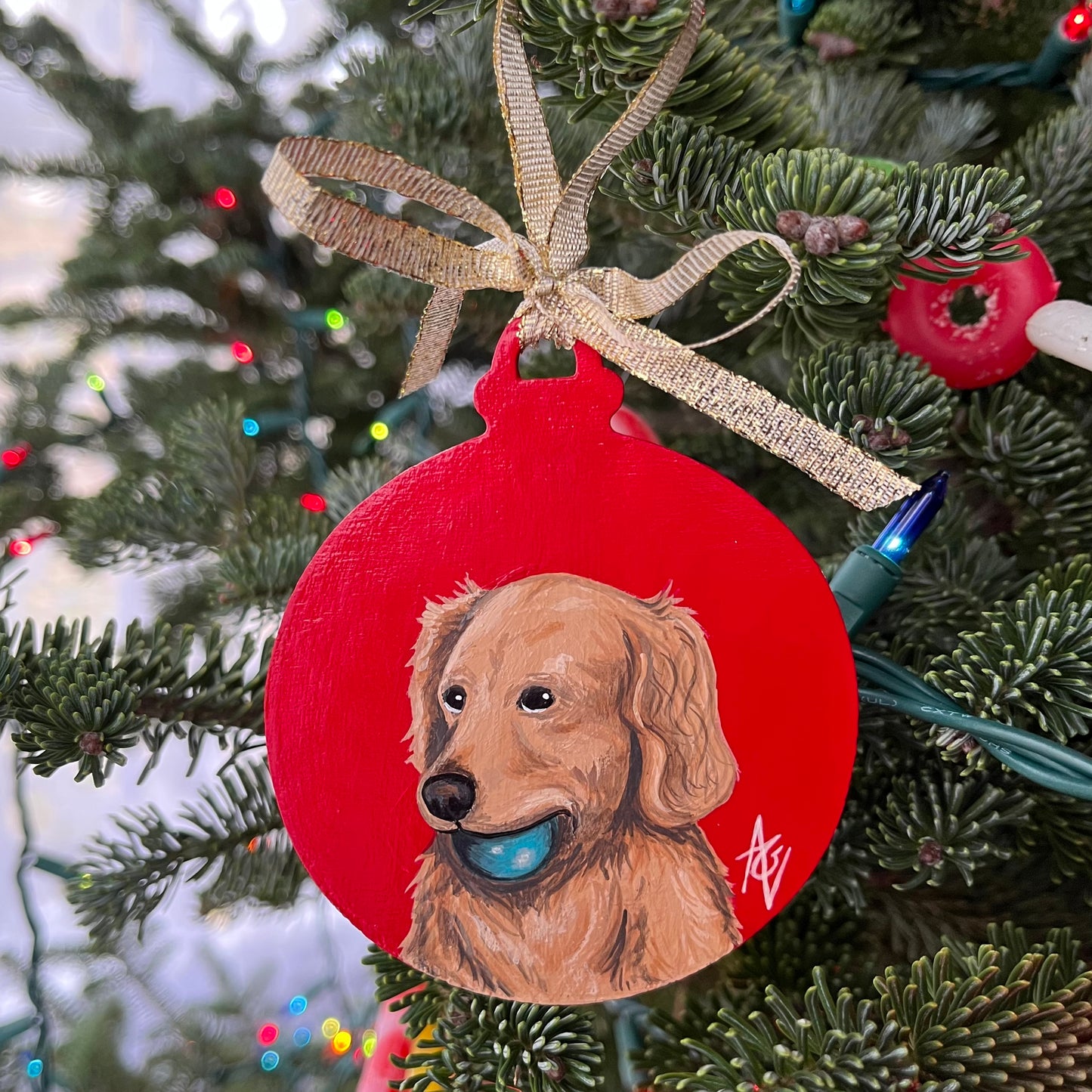 Pet Portrait Ornament Commission