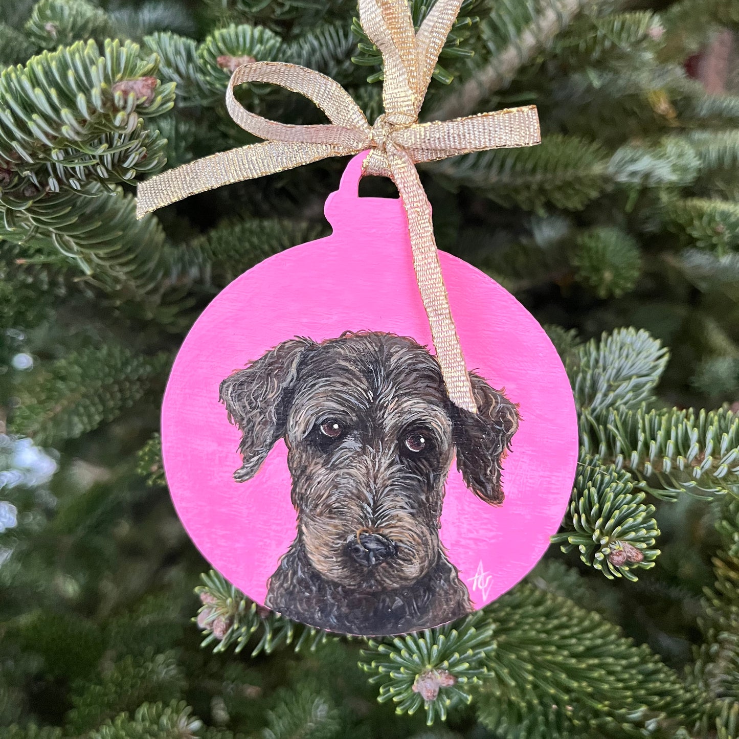 Pet Portrait Ornament Commission