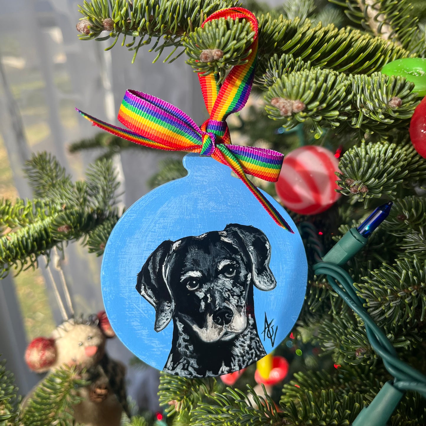 Pet Portrait Ornament Commission