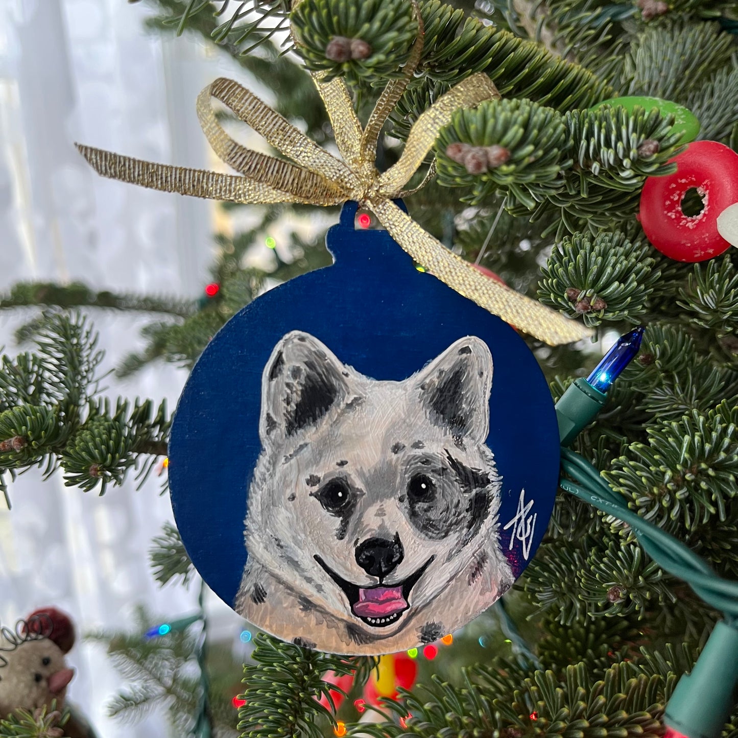 Pet Portrait Ornament Commission