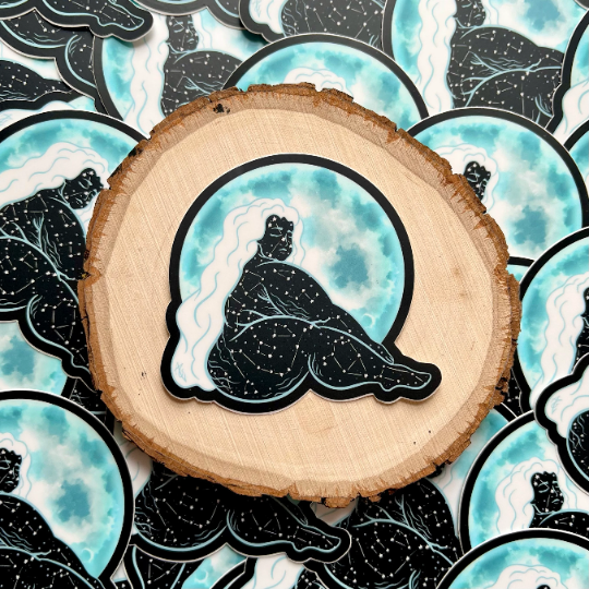 Celestial Goddess Sticker, 2.5"x2.5"