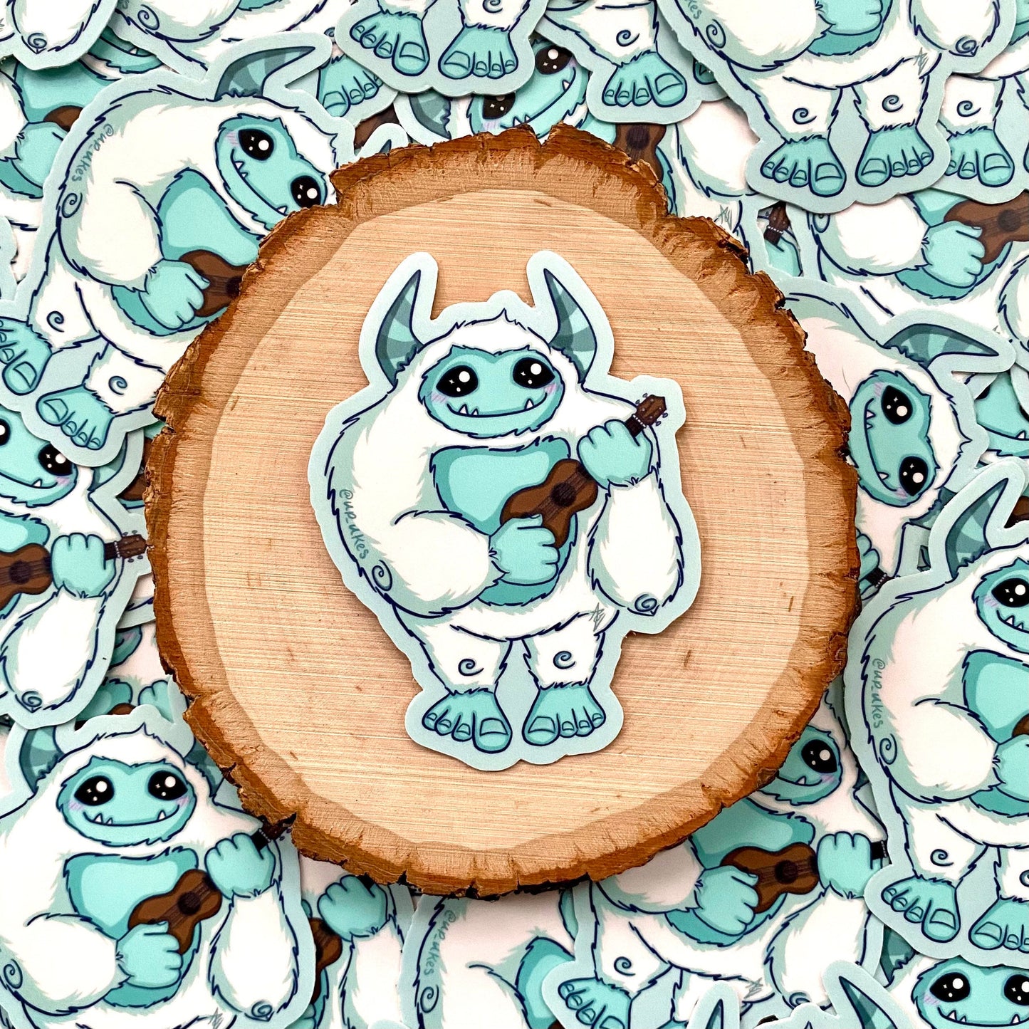 Harold the Yeti Ukulele Sticker, 3”x 3”