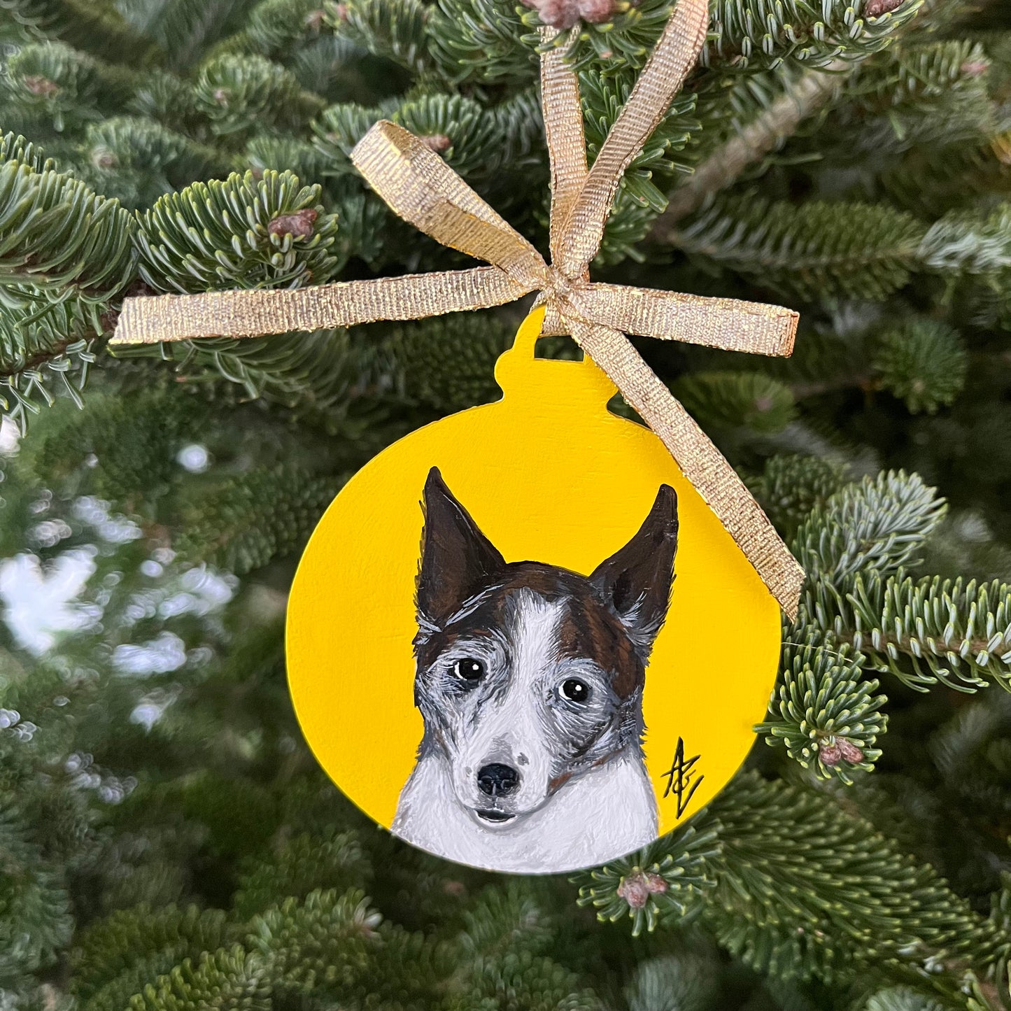 Pet Portrait Ornament Commission