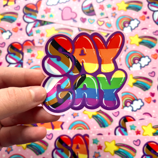 Say Gay Sticker Sheet, 4”x6”